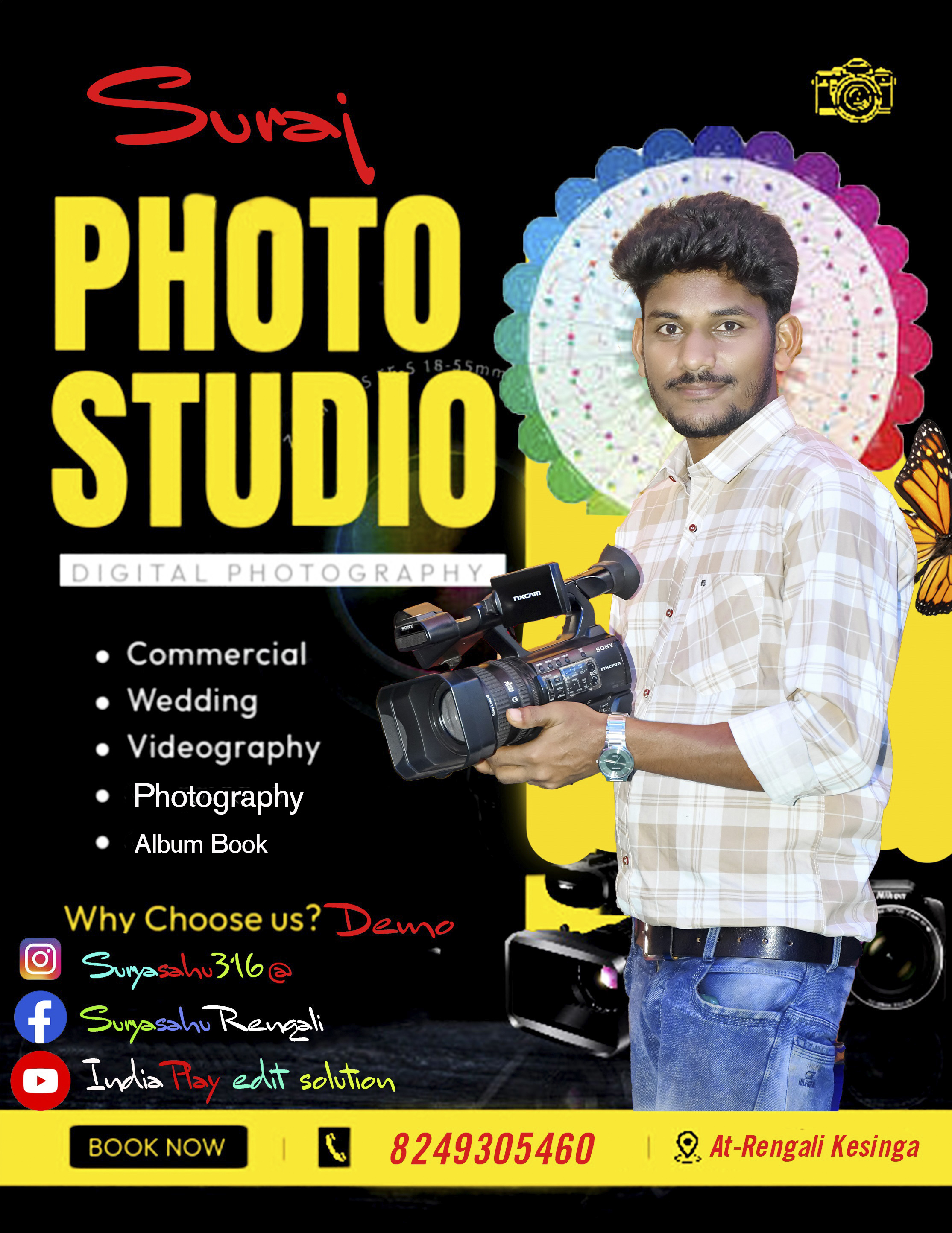 Surya Studio VIP logo - Play Edit Solution India branding for Edius data pack services in Kesinga, Odisha